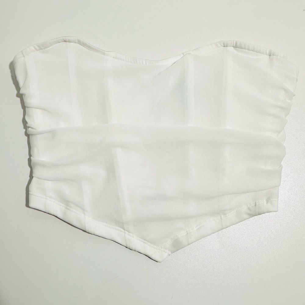 Brand New White Crop Top Bralette Shein Womens/Teen Size Small Lace Corset
